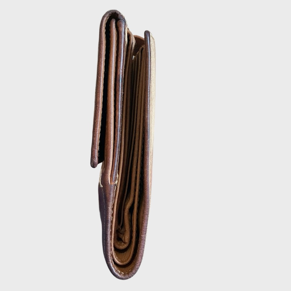 Vintage Gucci Brown Leather Web Stripe Bifold Wallet - Picture 12 of 16